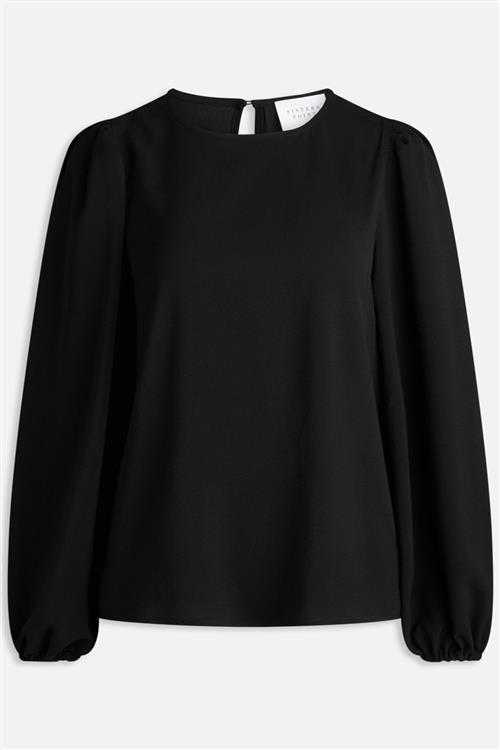 Vella Long Sleeve Bluse - Sort - Dame - M - Sisters Point