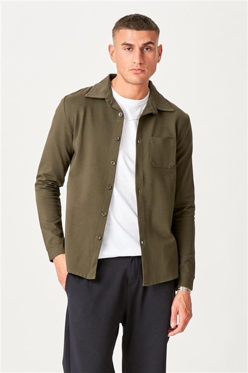 Performance Overshirt - Oliven grøn - XL - TeeShoppen
