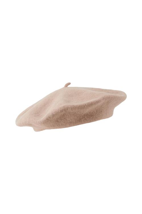 Fransk Uld Beret - Silver Mink - Dame - One Size - PIECES