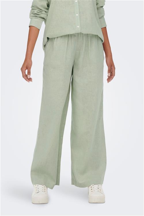 Tokyo Linen Pants - Desert Sage - XL/30 - ONLY
