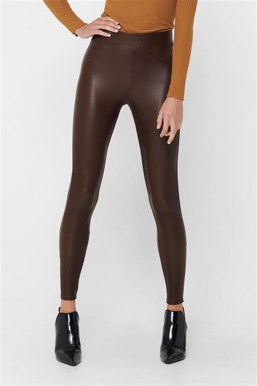 Cool Coated Leggings - Chicory Coffee - M - ONLY