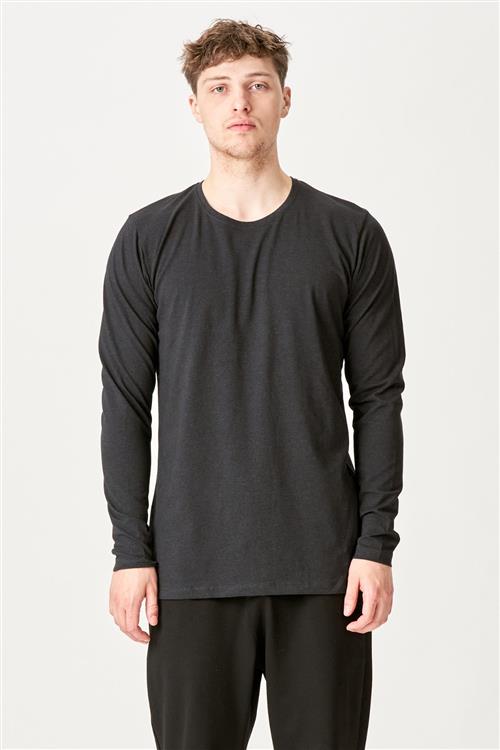 Langærmet Muscle T-shirt - Mørkegrå - Herre - 3XL - TeeShoppen