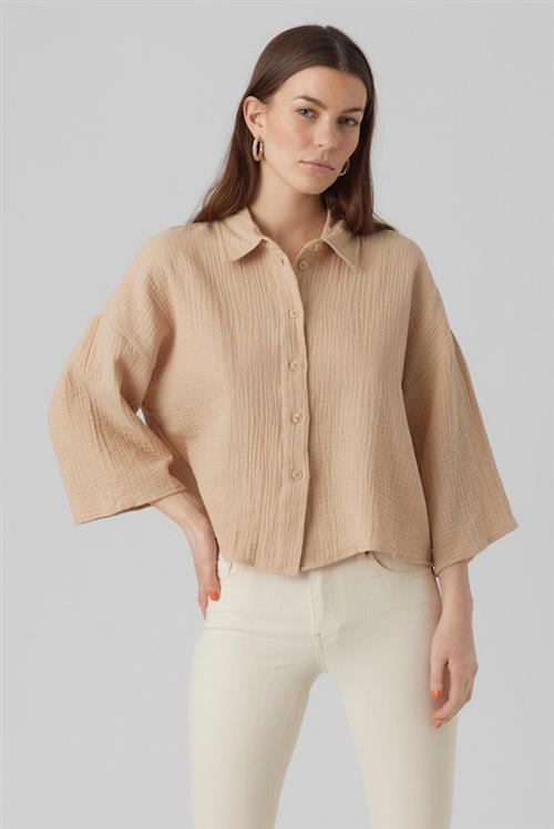 Natali Crop Shirt - Irish Cream - S - Vero Moda