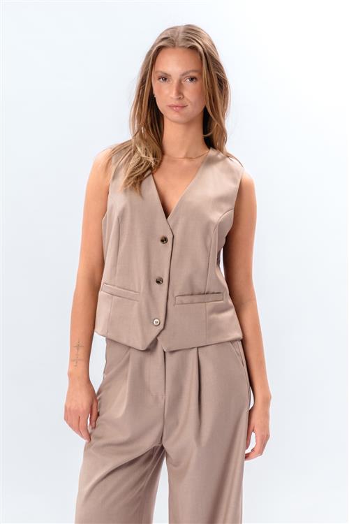 Nadia Vest - Beige - L - TeeShoppen