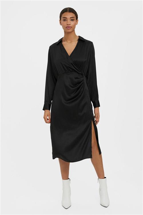 Kleo Calf Skjortekjole - Sort - S - Vero Moda