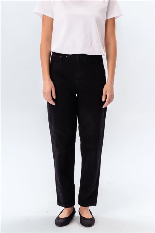 Originale Performance Mom Jeans - Black Denim - Dame - 30/30 - TeeShoppen