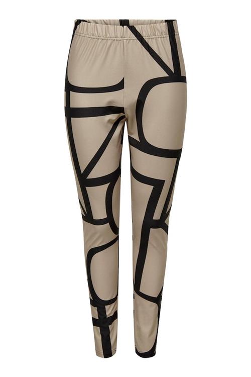 Tina Leggings m. Print - Nomad - M - ONLY