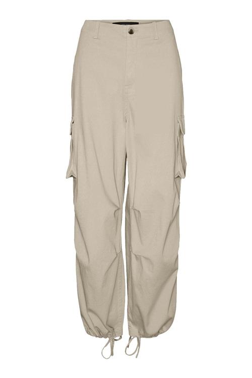 Emili Baggy Cargo Bukser - Oyster Gray - L/32 - Vero Moda