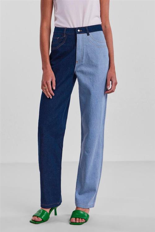 Lena Straight Denim Bukser - Light Blue Denim - XS - PIECES