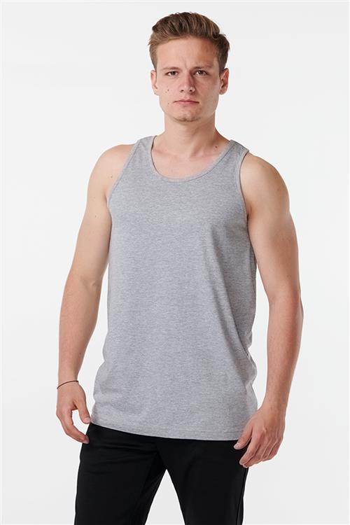 Basic Tanktop - Grå - Herre - M - TeeShoppen