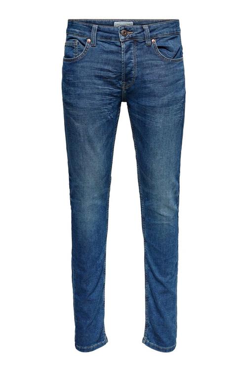 Loom Stretch Jeans - Blå denim - Herre - 31/34 - Only & Sons