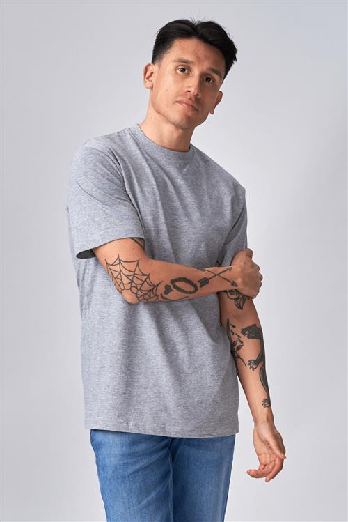 Oversized T-shirt - Oxford Grå - Herre - L - TeeShoppen
