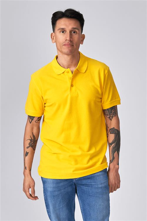 Basic Polo - Gul - Herre - 3XL - TeeShoppen