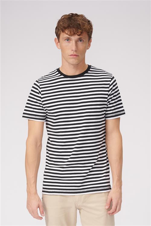 Nørregade Stripe - Sort-Hvid - Herre - 2XL - TeeShoppen