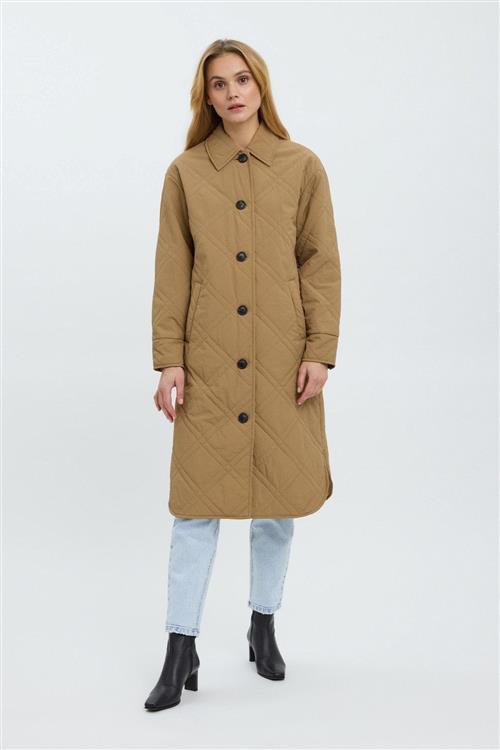 Ambere Merson Long Coat - Tigers Eye - Dame - L - Vero Moda