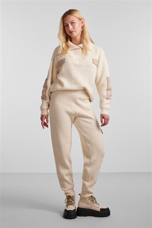 Naura Knit Pants - Antique White - XS - PIECES