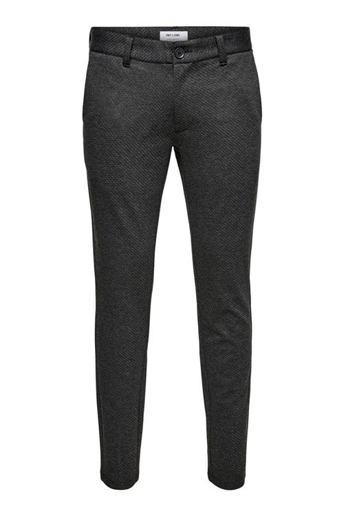 Mark Pants - Mørkegrå med små tern - Herre - 34/32 - Only & Sons