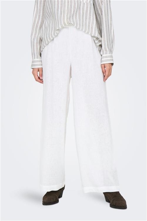 Tokyo Linen Pants - Bright White - XL/30 - ONLY
