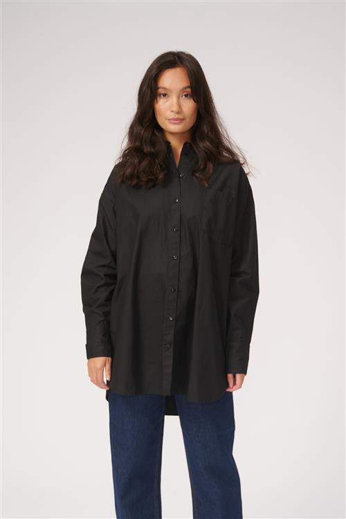 Oversized Shirt - Sort - Dame - XS - TeeShoppen