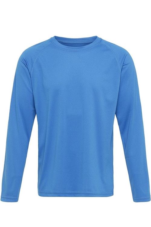 Langærmet Trænings T-shirt - Blå - Herre - M - TeeShoppen