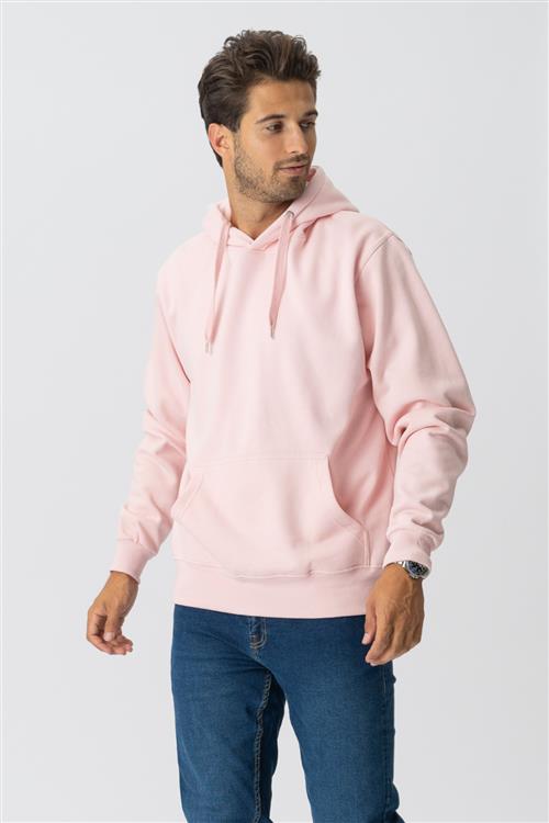 Basic hoodie - Lyserød - Herre - 2XS - TeeShoppen