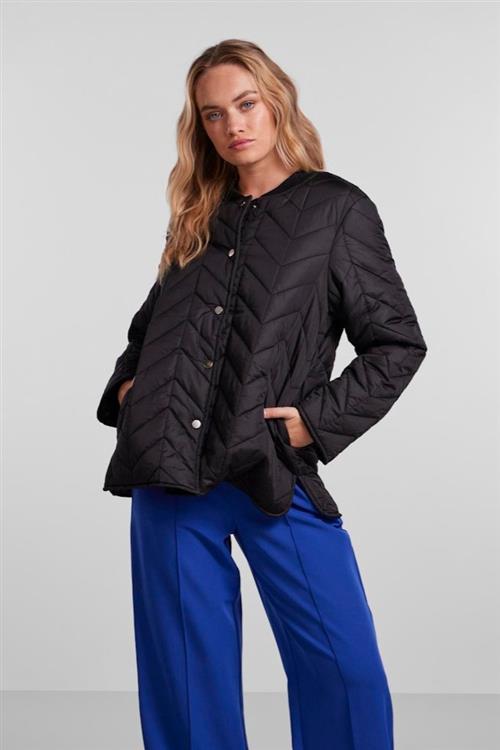 Fawn Short Quilted Jacket - Black - XL - PIECES