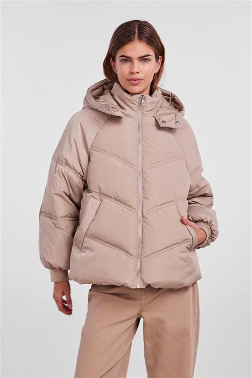 Neli City Puffer Jakke - Silver Mink - Dame - M - PIECES