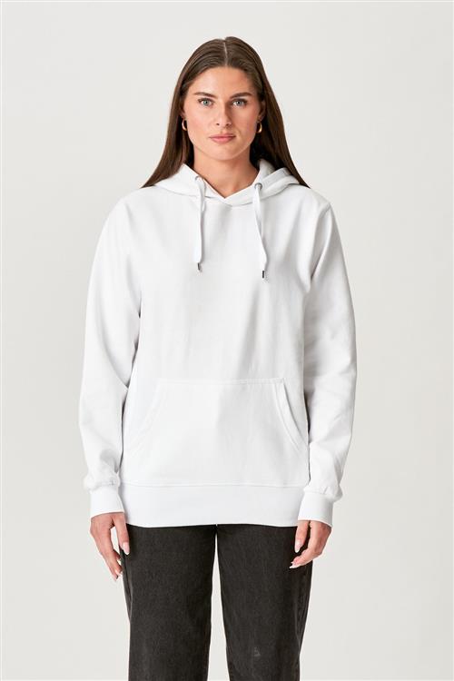 Oversized Hoodie - Hvid - Dame - M - TeeShoppen