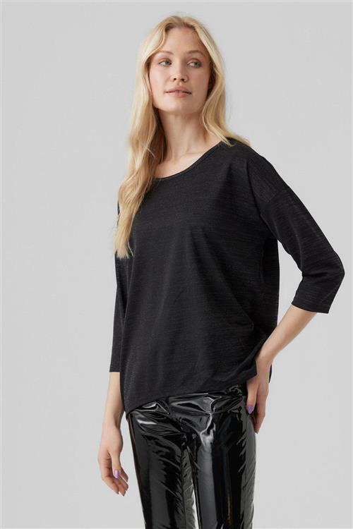 Herrena Lurex Bluse - Sort - XS - Vero Moda