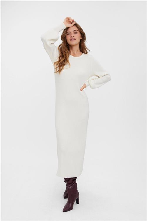 Valor O-Neck Strikkjole - Birch - M - Vero Moda