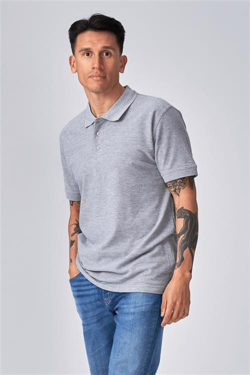 Basic Polo - Lyse Grå - Herre - 3XL - TeeShoppen