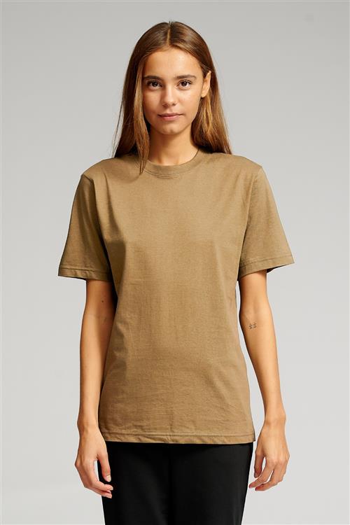 Oversized T-shirt - Khaki (dame) - Dame - M - TeeShoppen