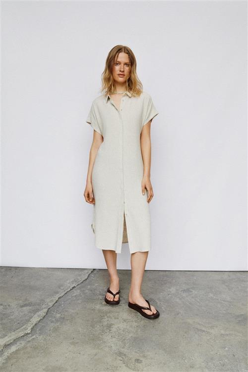 Sanne Adil Midi Kjole - Sandshell - 40 - Object