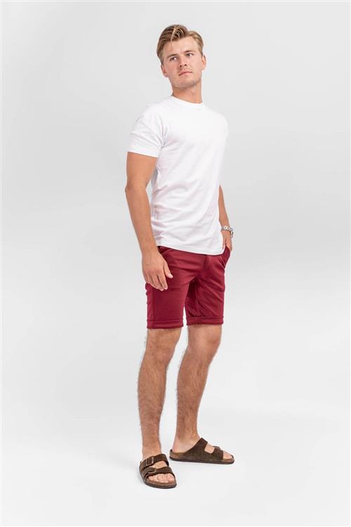 Chino Shorts - Bordeaux - Herre - XL - TeeShoppen
