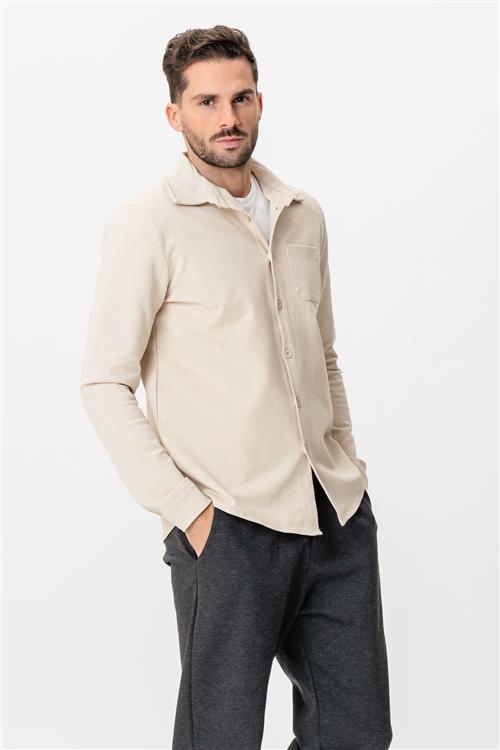Performance Overshirt - Beige - S - TeeShoppen