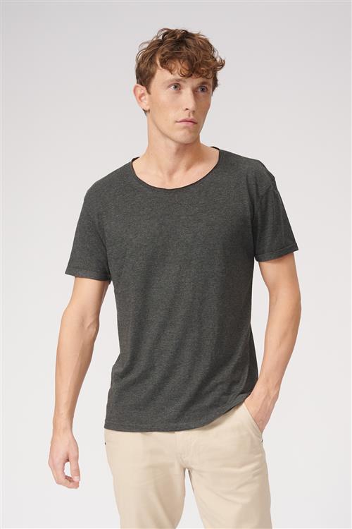 Dyb Rund Hals - Mørke Grå - Herre - 2XL - TeeShoppen