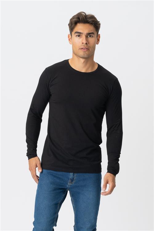 Langærmet Muscle T-shirt - Sort - Herre - 3XL - TeeShoppen