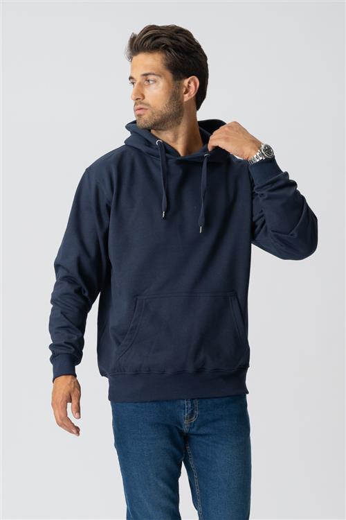 Basic Hoodie - Dark Navy - Herre - 3XL - TeeShoppen