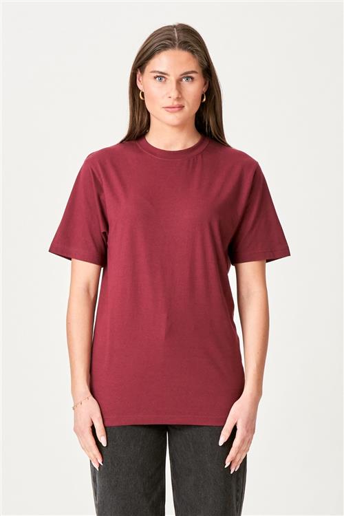 Oversized t-shirt - Bordeaux - Dame - 3XL - TeeShoppen