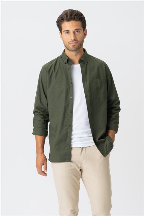 Originale Performance Oxford Skjorte - Mørkegrøn - Herre - 2XL - TeeShoppen