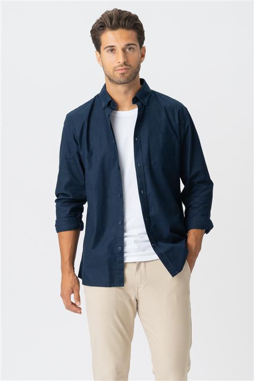 Originale Performance Oxford Skjorte - Navy - Herre - XL - TeeShoppen