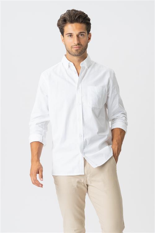 Originale Performance Oxford Skjorte - Hvid - Herre - S - TeeShoppen