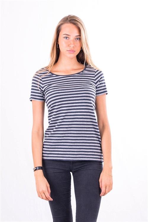 Nørregade T-shirt - Blå-Grå - Dame - L - TeeShoppen