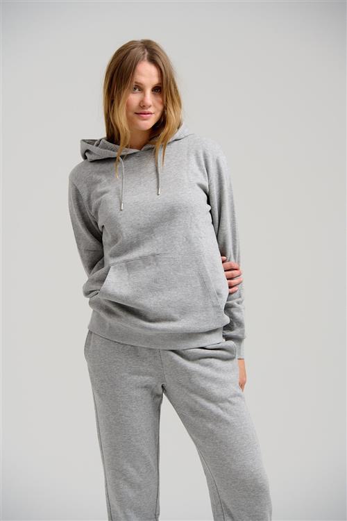 Basic Hoodie Sweat - Lysegrå Melange - Dame - XL - TeeShoppen