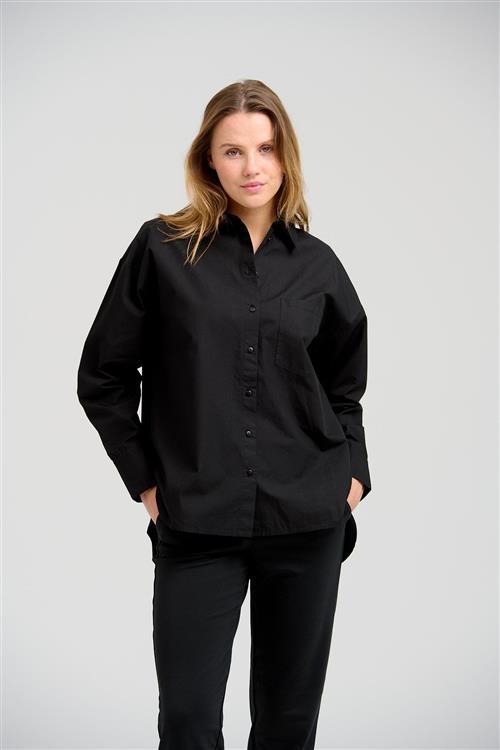 Relaxed Shirt - Sort - Dame - XL - TeeShoppen