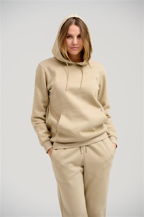 Basic Hoodie Sweat - Mørk Beige - Dame - L - TeeShoppen