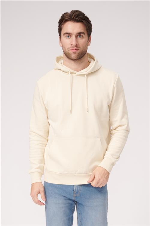 Basic Hoodie Sweat - Lys Beige - Herre - 2XL - TeeShoppen