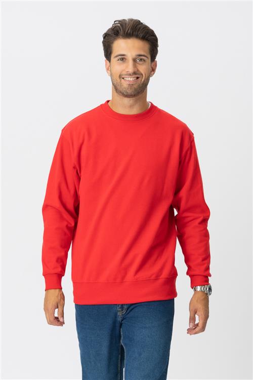 Basic Crewneck - Danmarks Rød - Herre - XL - TeeShoppen