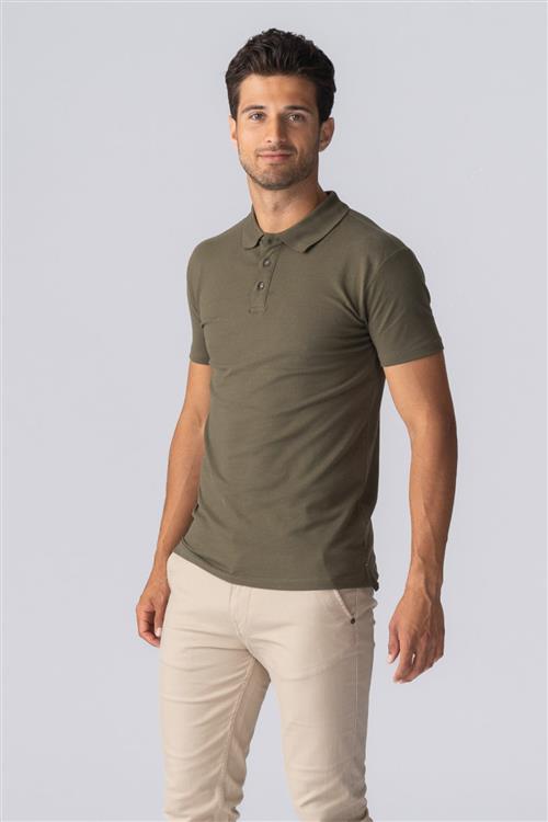 Muscle Polo Shirt - Armygrøn - Herre - XL - TeeShoppen