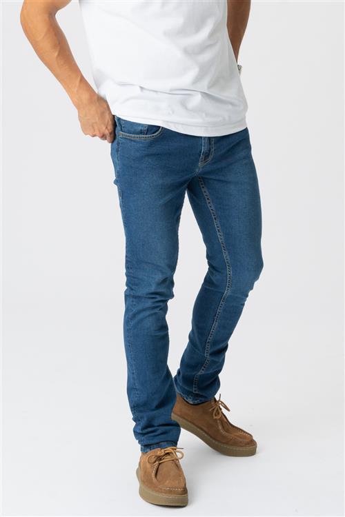 Originale Performance Jeans (Slim) - Medium Blue Denim - Slim fit - Herre - 38/32 - TeeShoppen